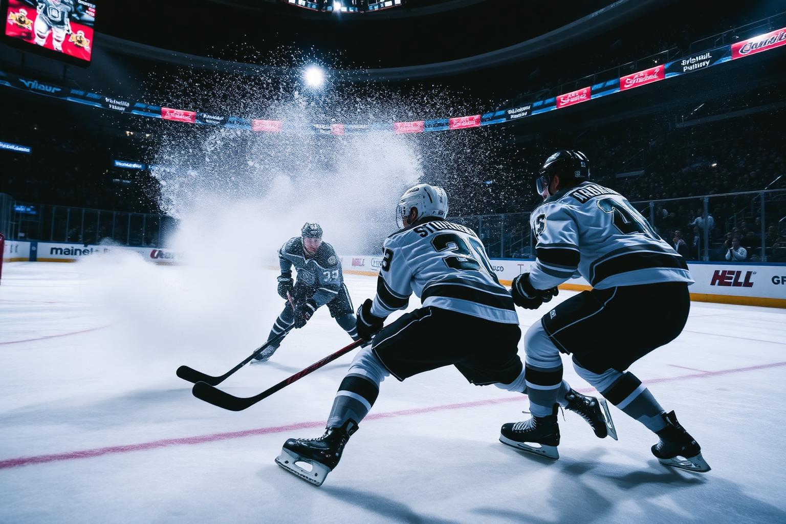 Hokejisté NHL v play-off zápase na ledové ploše
